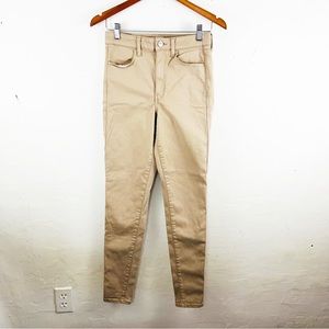 NAME YOUR PRICE • American Eagle Khaki Tan Super High Rise Jegging Size 6 Long